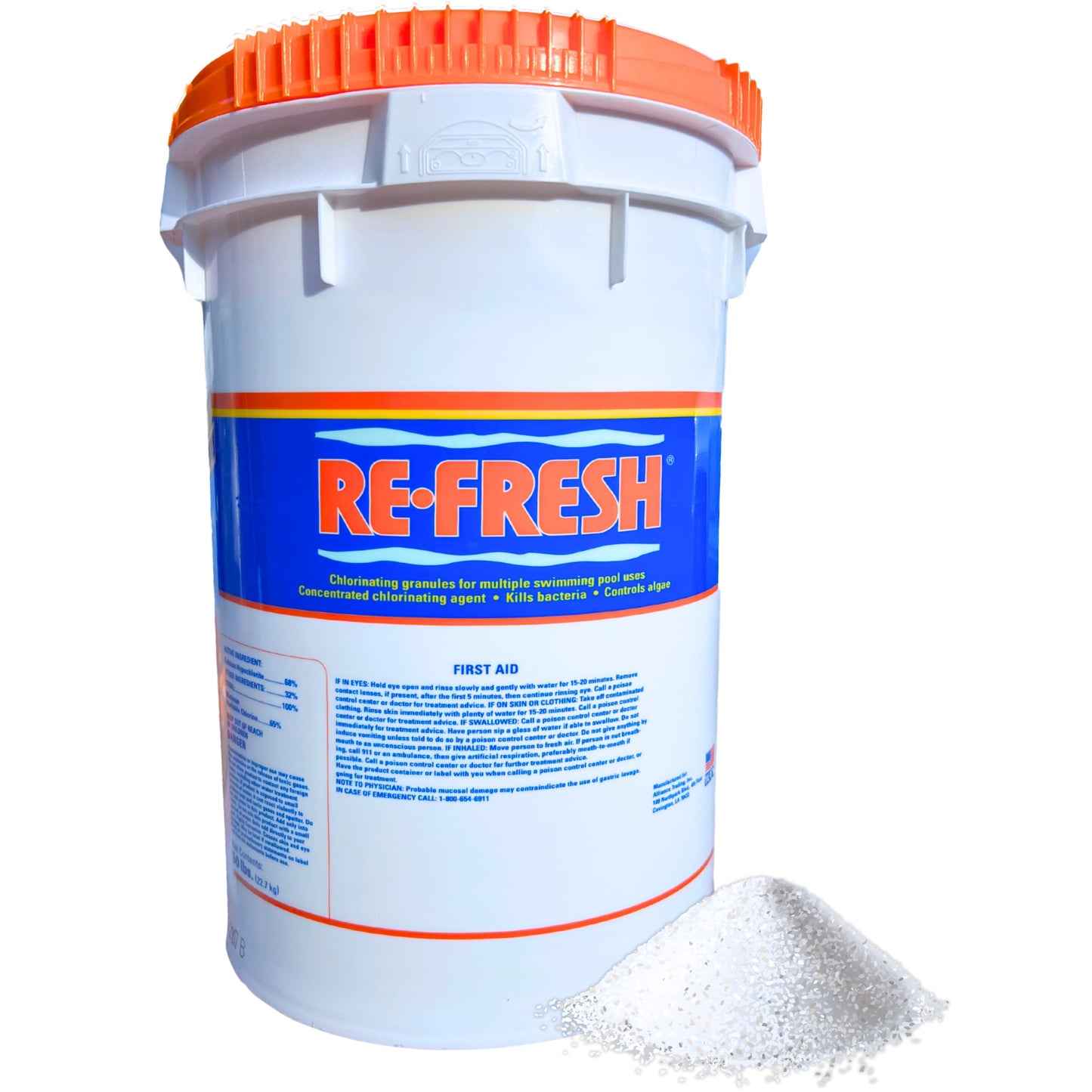 REFRESH 100 lb. Bucket 68% Calcium Hypochlorite Granular