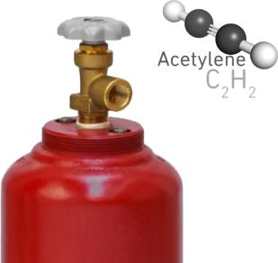 ACETYLENE (#4) Refill + Cylinder